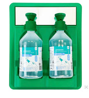 AEROWASH Eyewash Station with Mirror – 2 x 500mL Bottles