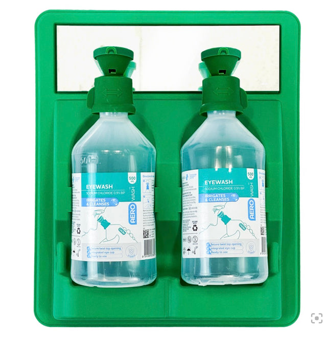 AEROWASH Eyewash Station (2x 500mL bottles)