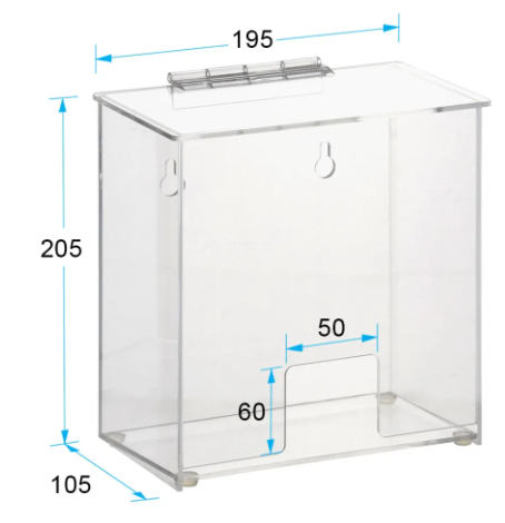 Face Mask Dispenser Gravity Fed PPE Mask Holder Dispenser for Shops and Offices