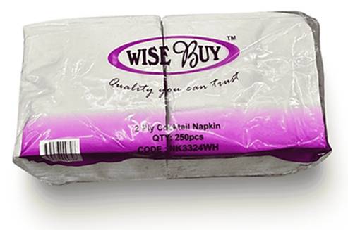 2ply White Cocktail Napkins  (CTN 2000)