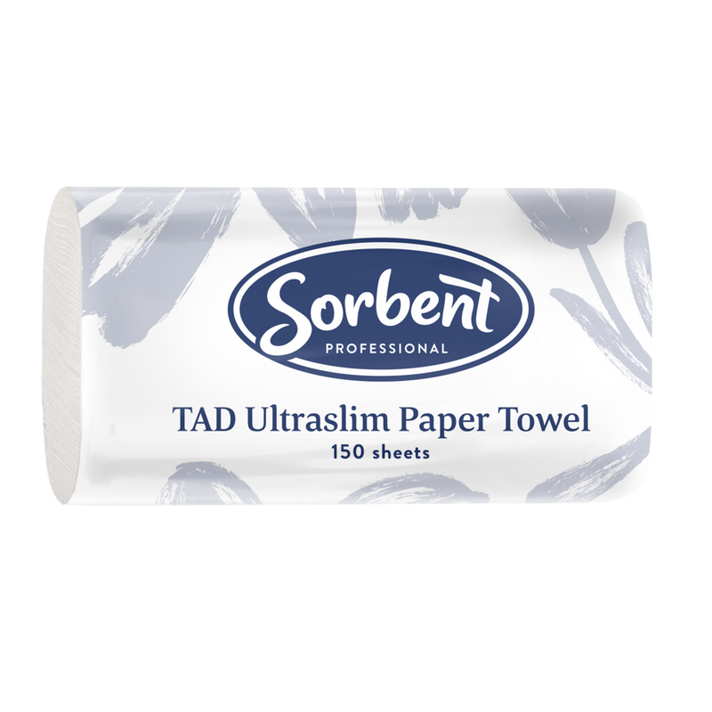 Sorbent Professional Tad Ultraslim Hand Towel 1Ply 150 Sheets , Carton Of 16