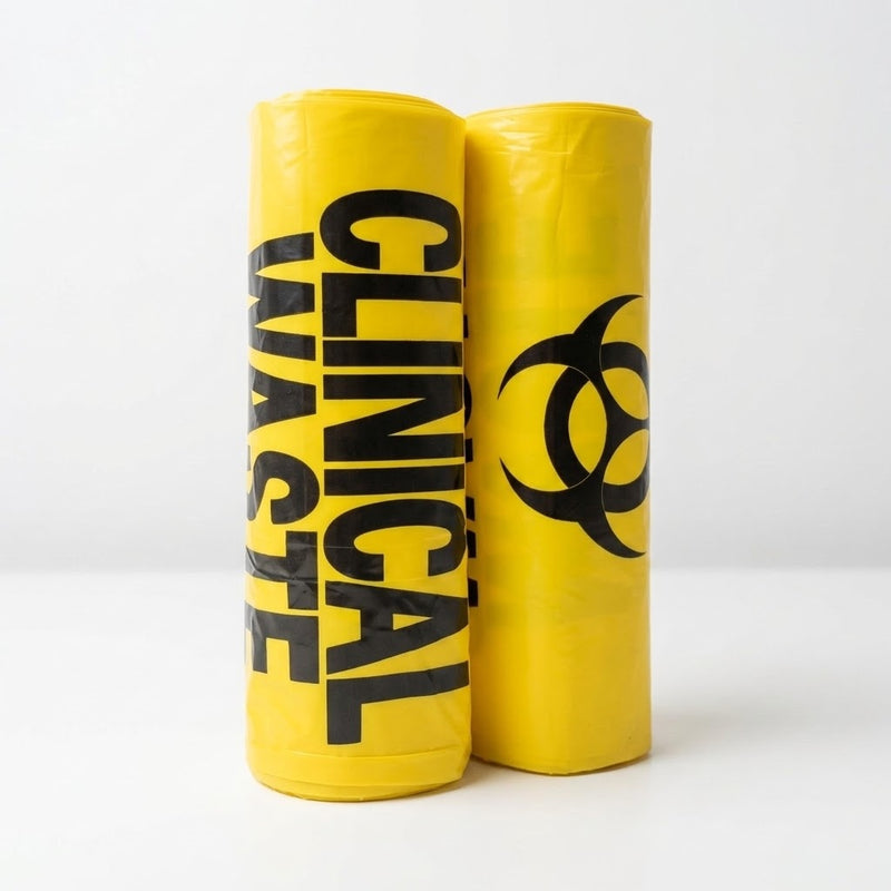 240L Yellow Clinical Waste Bags Roll, 10 Bags