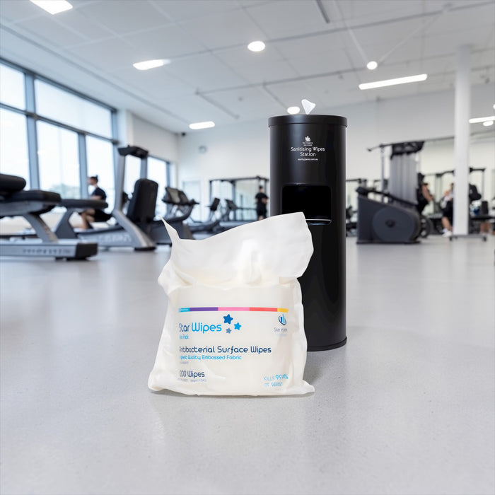 Star Wipes Antibacterial Surface Wipes 1200 Wipes (CTN 4) + Wipe Dispenser
