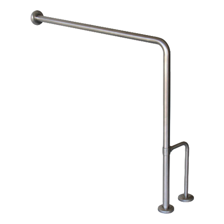 ASI JDMACDONALD GRAB RAIL – TOILET WALL TO FLOOR WITH OUTRIGGER 800 X 900 X 300 MM