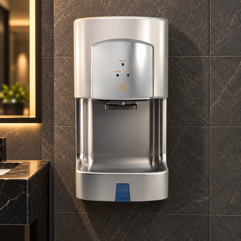 JetMAX High Speed Hand Dryer Satin Silver With Chrome