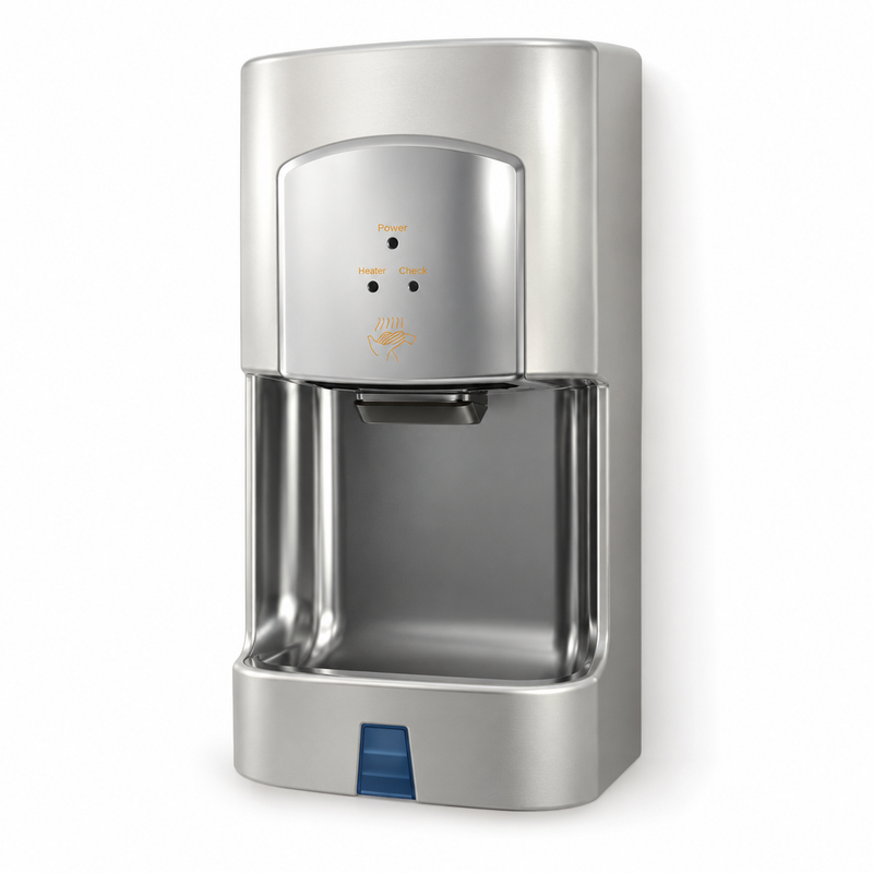 JetMAX High Speed Hand Dryer Satin Silver With Chrome