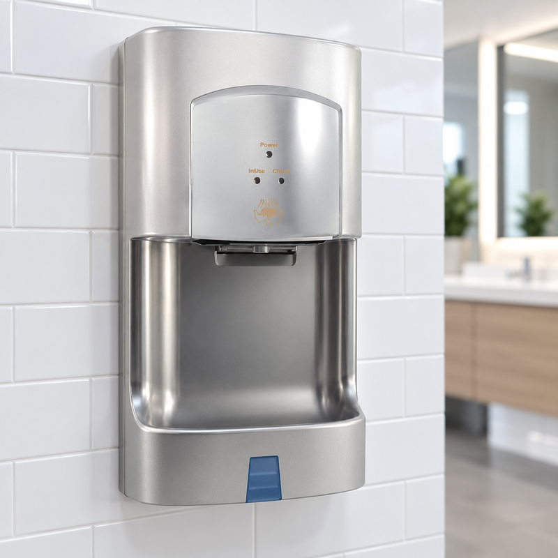 JetMAX High Speed Hand Dryer Satin Silver With Chrome