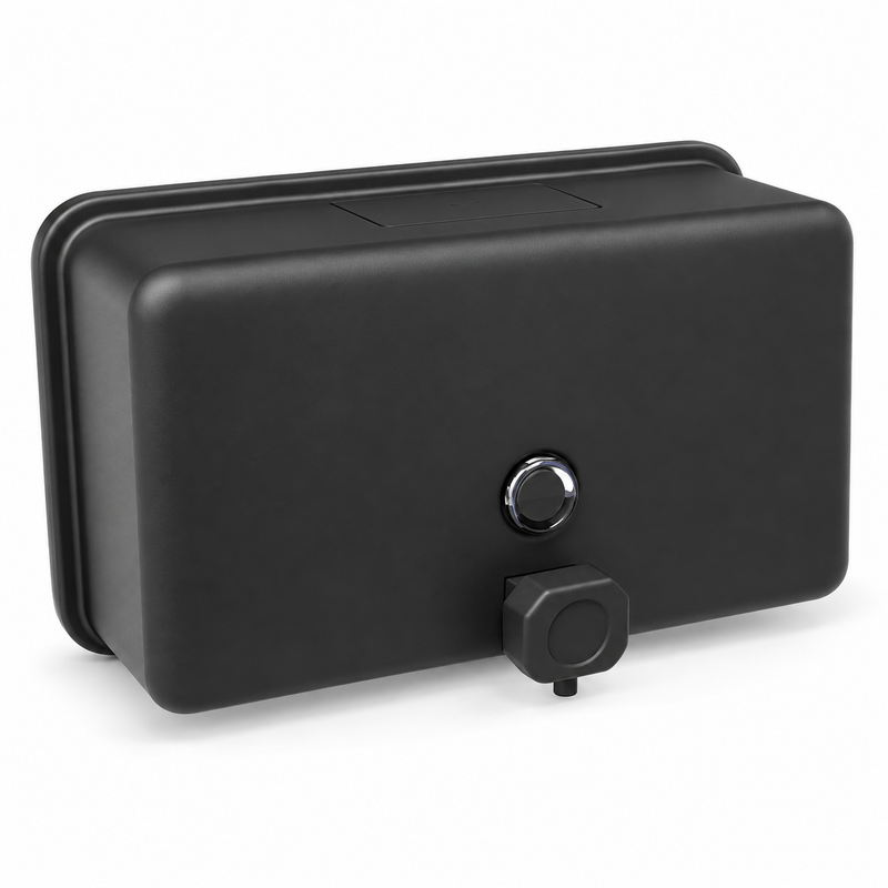 Matte Black Soap Dispenser 1.2L – Horizontal, AS1428.1 Compliant