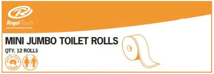 ROYAL TOUCH MINI JUMBO TOILET PAPER ROLLS (CTN 12)