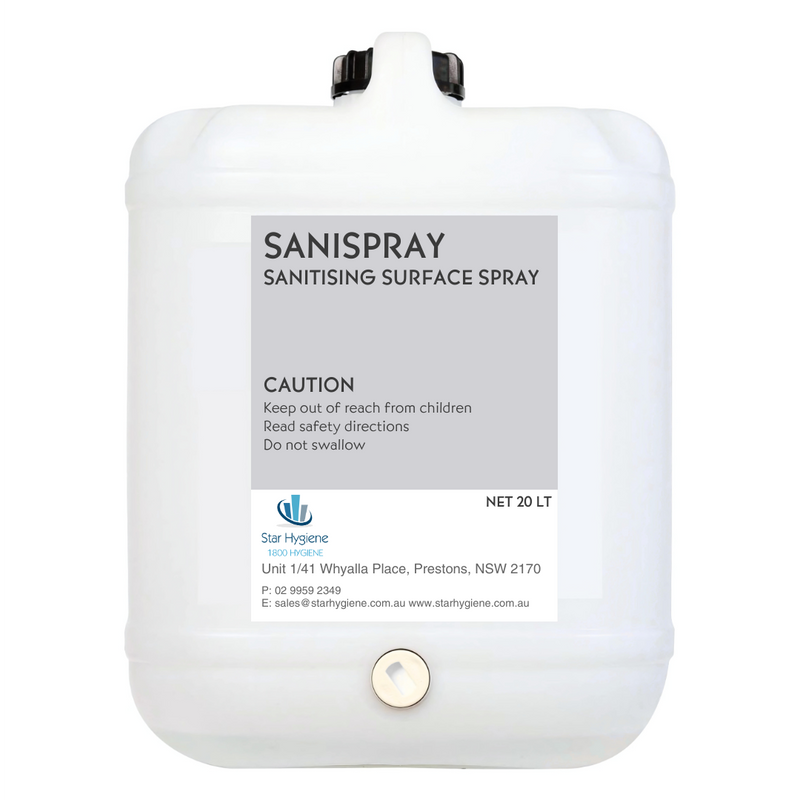 SaniSpray Hand & Surface Sanitiser | Commercial Sanitiser Refill | Star Hygiene