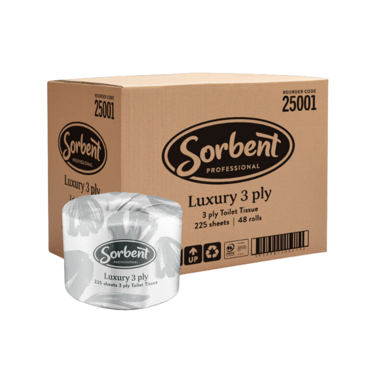 SORBENT PROFESSIONAL LUXURY 3PLY TOILET TISSUE (25001)