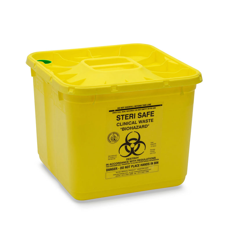 Steri Safe Medical Waste / Sharps Container – 35L with Lid