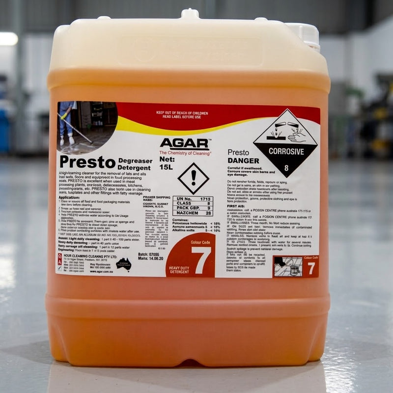 AGAR Presto Degreaser (15L)