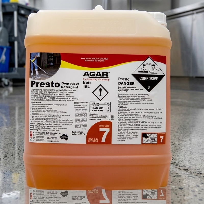 AGAR Presto Degreaser (15L)