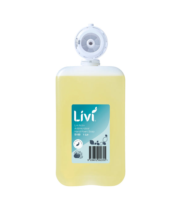 LIVI ACTIV ANTIMICROBIAL HAND FOAM SOAP POD (CTN 6)