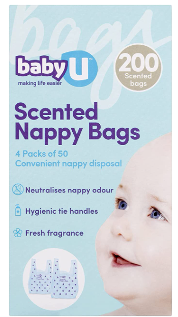 Baby U Nappy Bags 200pk (4 x 50 grab packs)