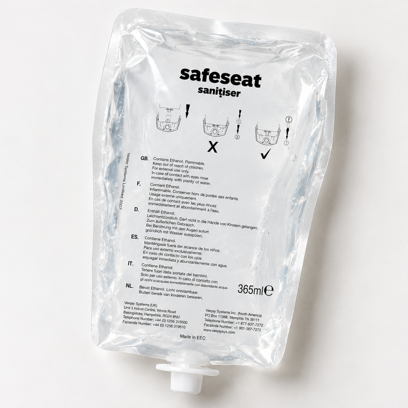 Sanitex Surface Sanitiser Refill 365ml (Case of 6)| Safeseat Dispenser Refill