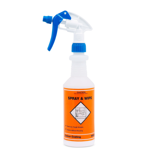 Colour Coded 500ml Spray & Wipe Bottle – Empty Bottle & Trigger Only