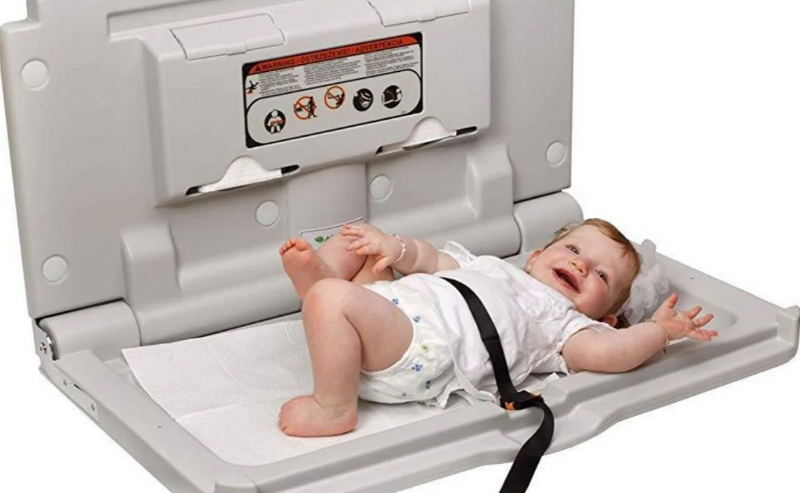 Kanga Kare Baby Change Station Grey with Braille