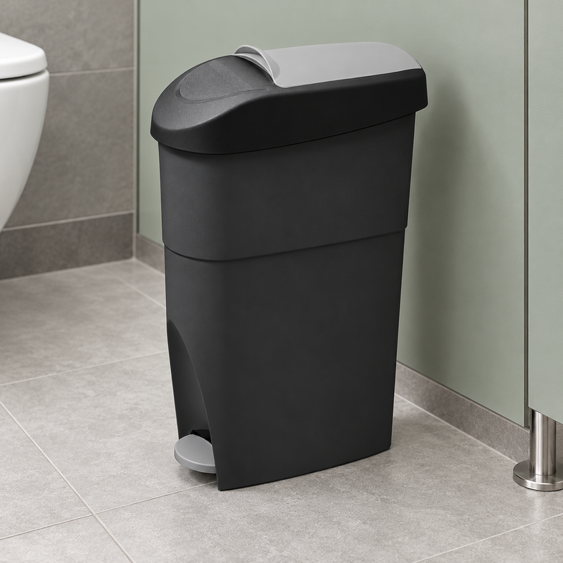 Dolphy Sanitary Bin with Peddle Black and Gray - 18L Australia