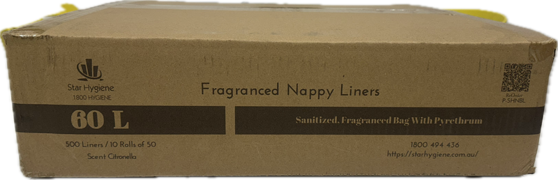 Star Hygiene Fragranced Nappy Bin Liners 60L (CTN 500)