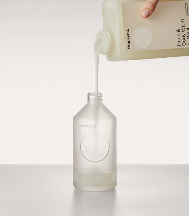 Thankyou™ Forever Bottle Glass 400ml | Reusable Glass Soap Dispenser Bottle