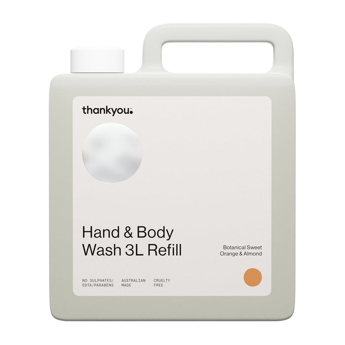 Thankyou Hand & Body Wash 3L Refill Sweet Orange & Almond – Case of 2