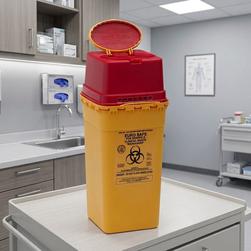Euro Safe Medical Waste / Sharps Container – 7 Litre