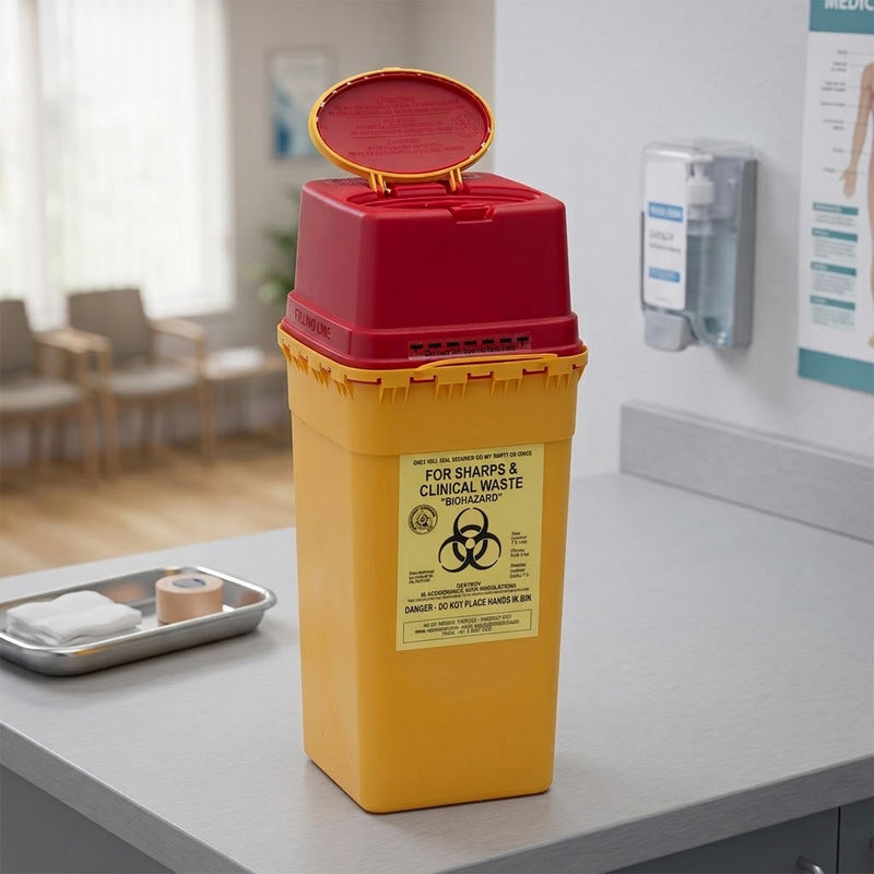Euro Safe Medical Waste / Sharps Container – 7 Litre