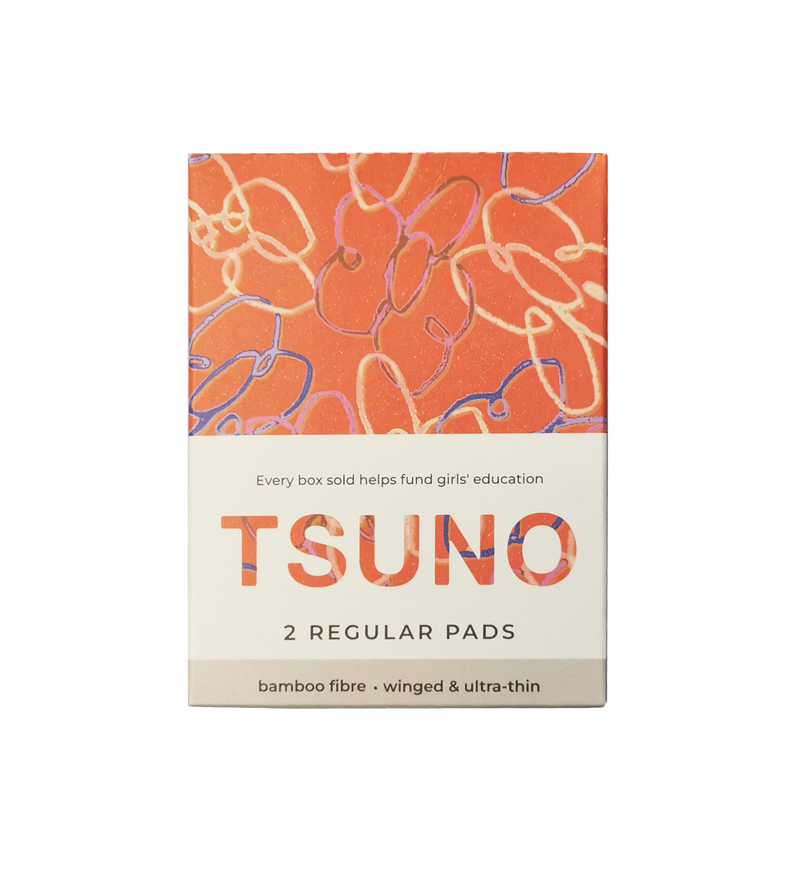 Tsuno Regular Bamboo Pads – 2 Pack (CTN 300) | Ultra-Thin & Leakproof