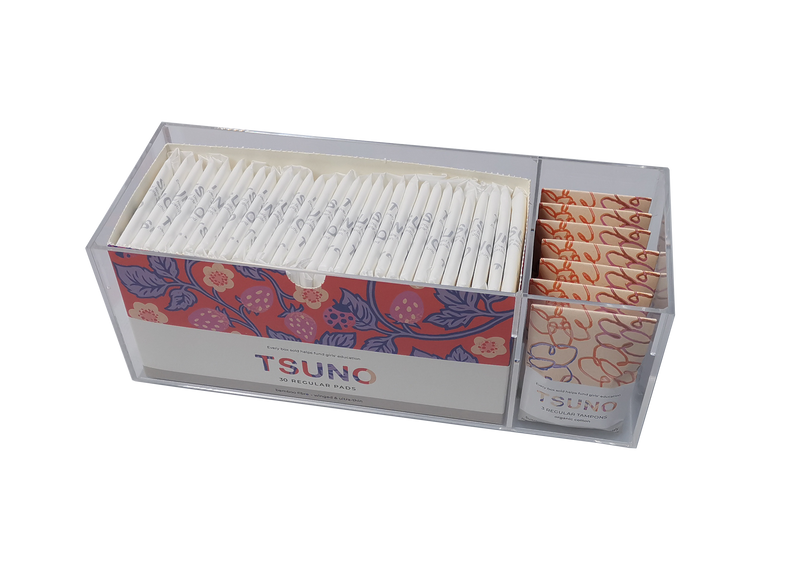 Tsuno Clear Acrylic Period Product Dispenser | Bench-Top Organiser