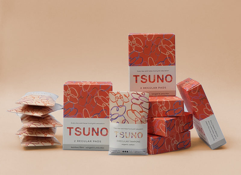 Tsuno Regular Bamboo Pads – 2 Pack (CTN 300) | Ultra-Thin & Leakproof