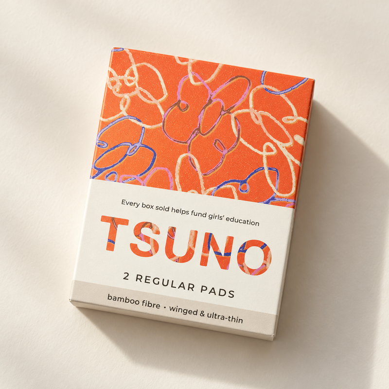 Tsuno Regular Bamboo Pads – 2 Pack (CTN 300) | Ultra-Thin & Leakproof