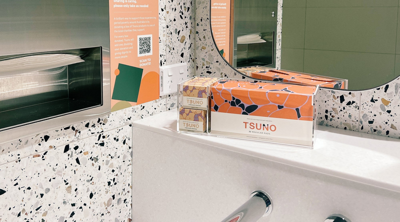 Tsuno Clear Acrylic Period Product Dispenser | Bench-Top Organiser