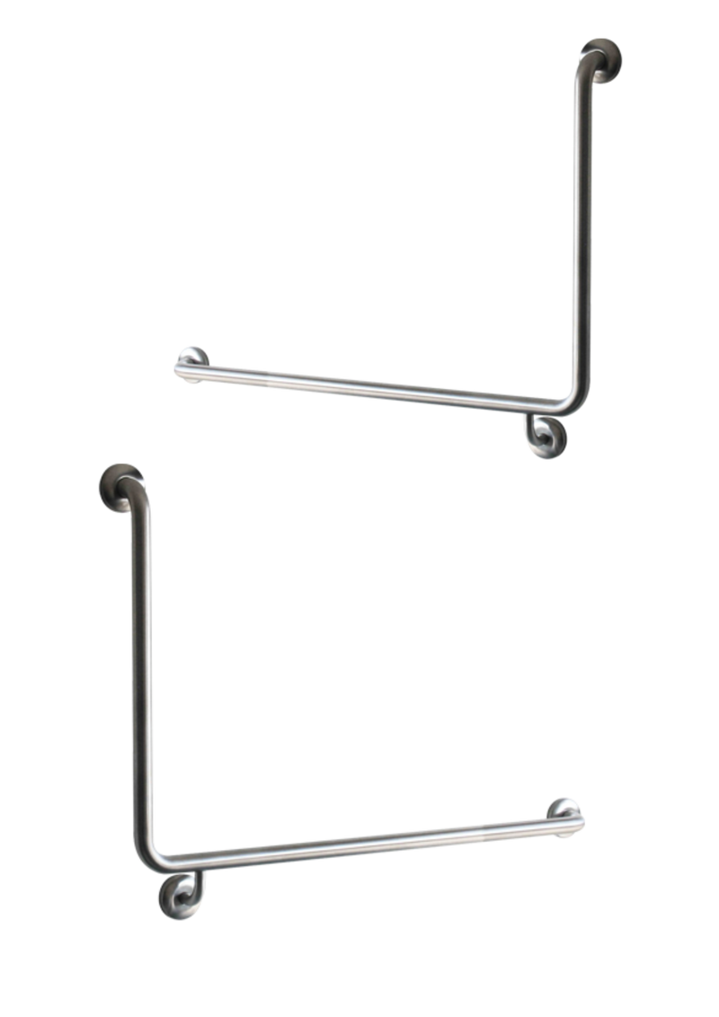 ASI JDMACDONALD GRAB RAIL – TOILET SLOPING ARM 90 DEGREES FROM HORIZONTAL 965 X 600 MM