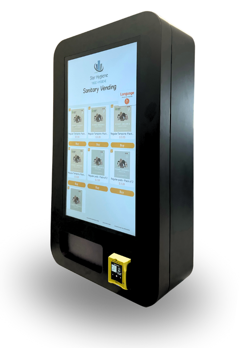 STAR HYGIENE LARGE SMART CASHLESS VENDING MACHINE WITH ADVERTISING POTENTIAL