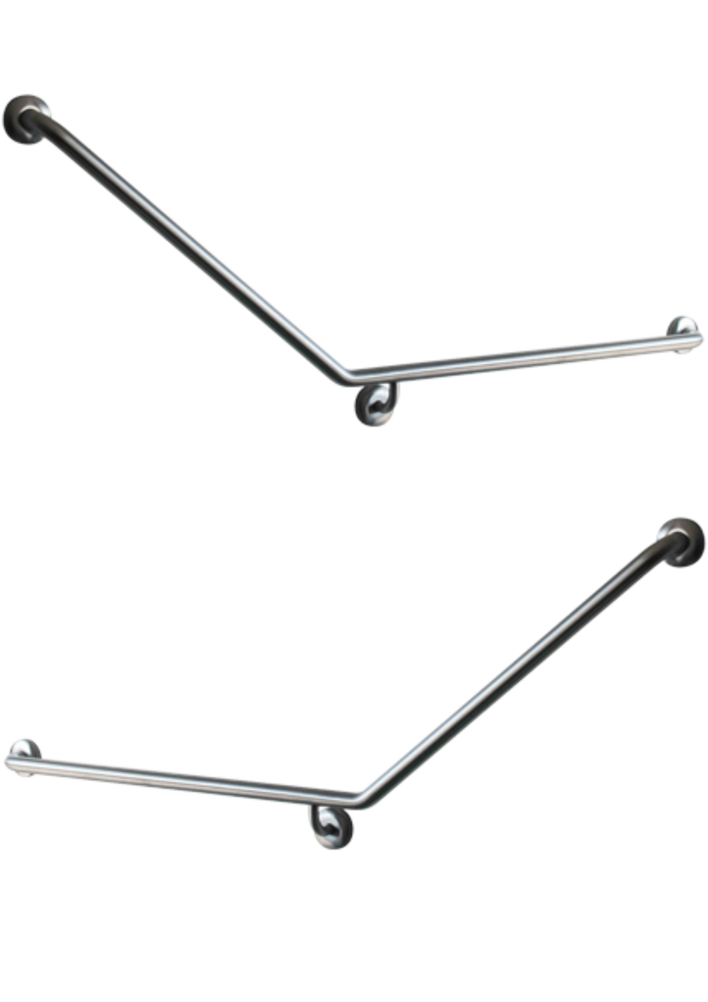 ASI JDMACDONALD GRAB RAIL – TOILET SLOPING ARM 40 DEGREES FROM HORIZONTAL 840 X 700 MM