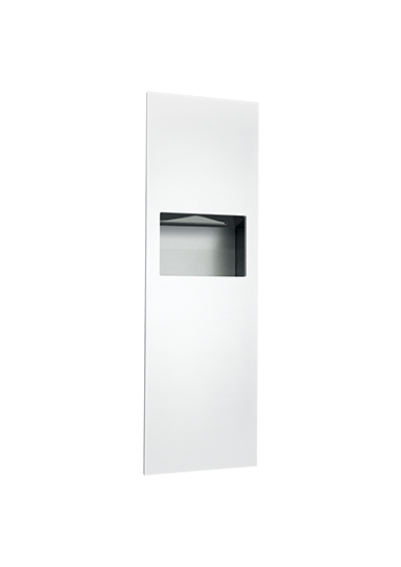 ASI JD Macdonald PAPER TOWEL DISPENSER & WASTE BIN 34L – COMPLETELY RECESSED, PHENOLIC DOOR, PIATTO™ COLLECTION