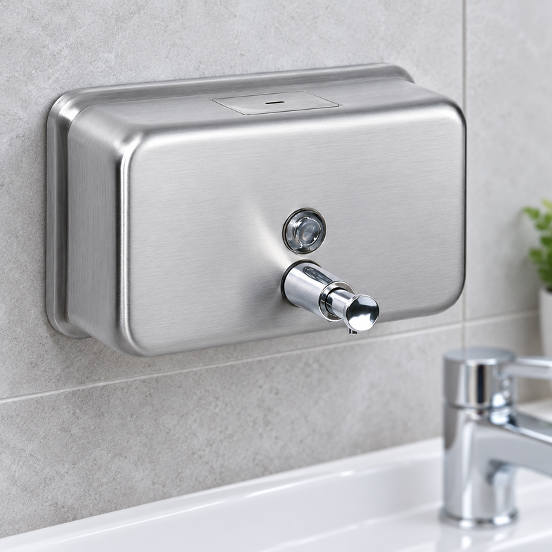 Stainless Steel Soap Dispenser - Horizontal
