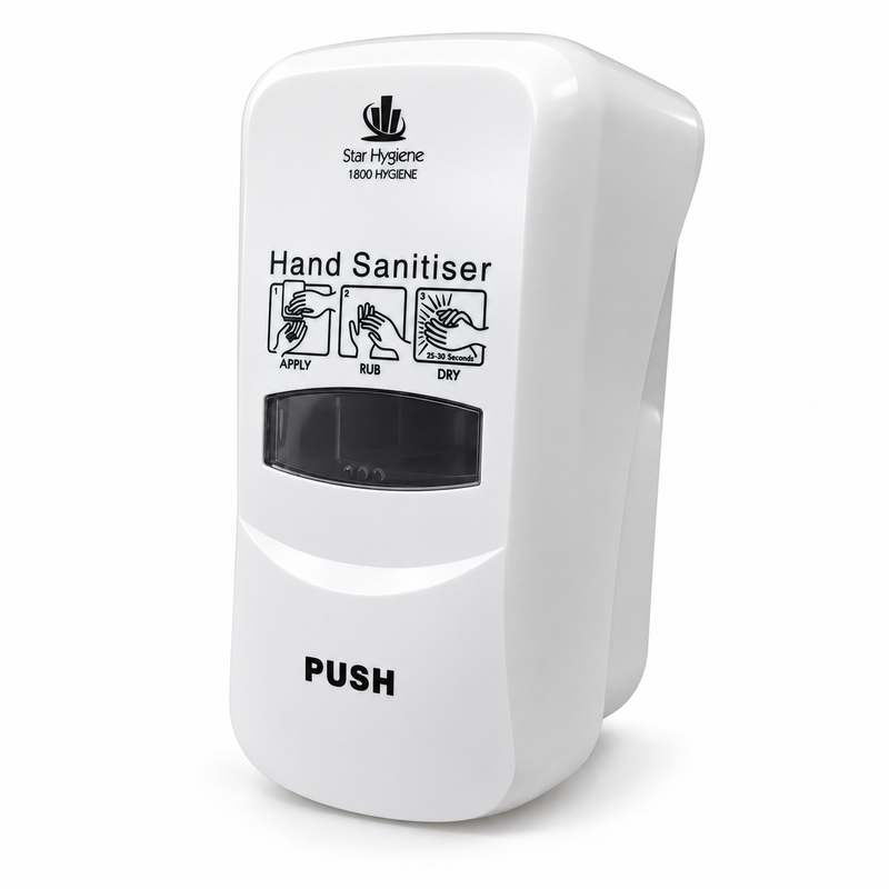 Star Hygiene Hand Sanitiser Dispenser 400ml (White) – Complete Kit