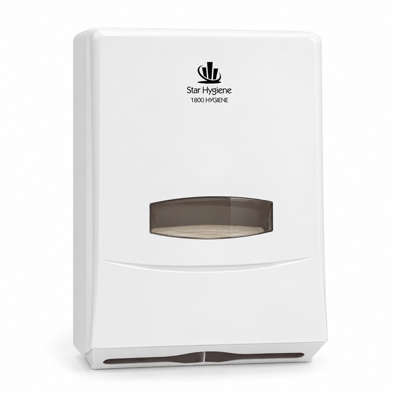 Star Hygiene Hand Towel Dispenser – Lockable, Low-Waste & Hygienic (Matte Black or White)