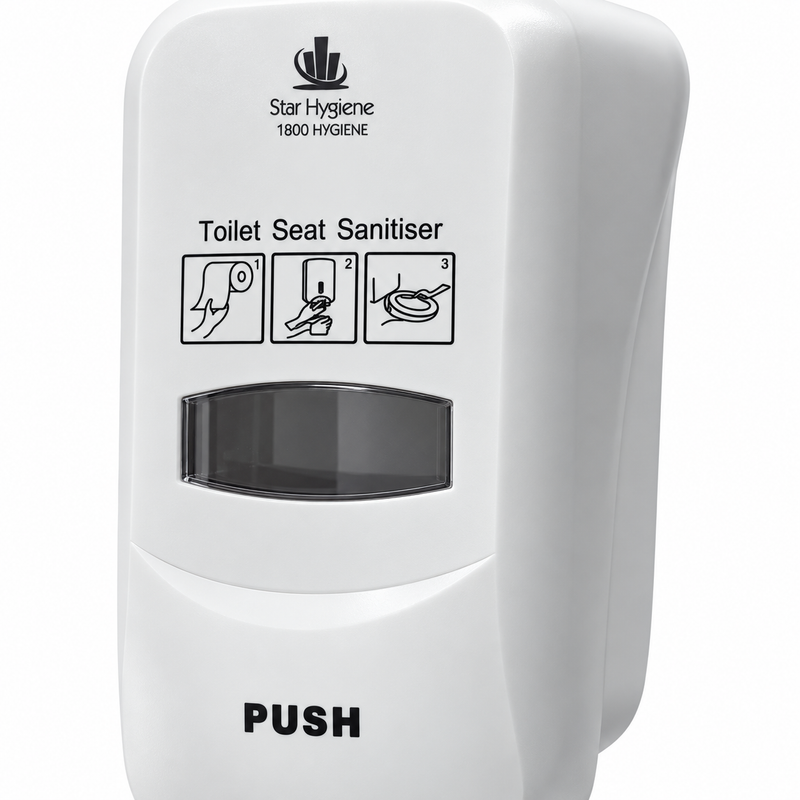 Star Hygiene Toilet Seat Sanitiser Dispenser (White) - Complete Kit