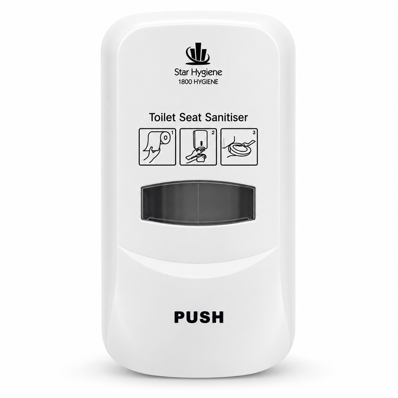Star Hygiene Toilet Seat Sanitiser Dispenser (White) - Complete Kit