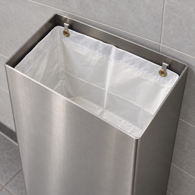 Reusable Heavy Gauge Vinyl Liner Bag with Grommets | Commercial Waste Bin Liner