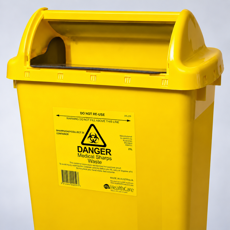 EasyCollect 25L Sharps Container Carton of 3 | Safe & Compliant Sharps Disposal Solution