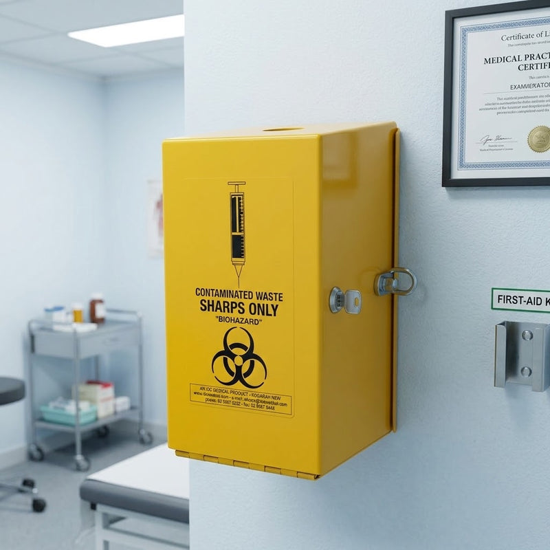 Yellow Armour Steel Security Safe, with Biohazard Symbol (YA2L-H2mm)