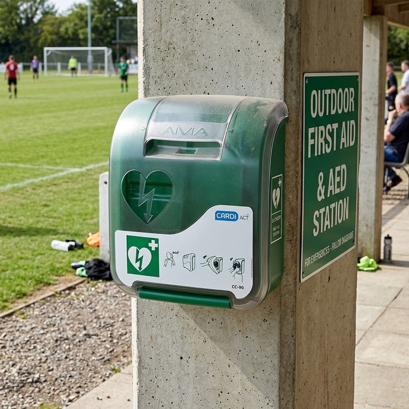 Aero Healthcare CARDIACT Alarmed Outdoor AED Cabinet | Defibrillator Storage