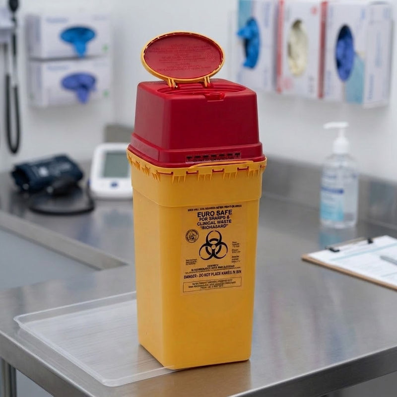 Euro Safe Medical Waste / Sharps Container – 7 Litre