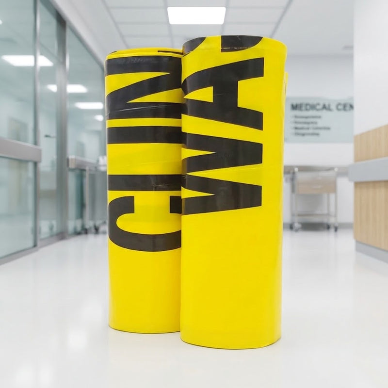 120L Yellow Clinical Waste Bags Roll, 10 Bags