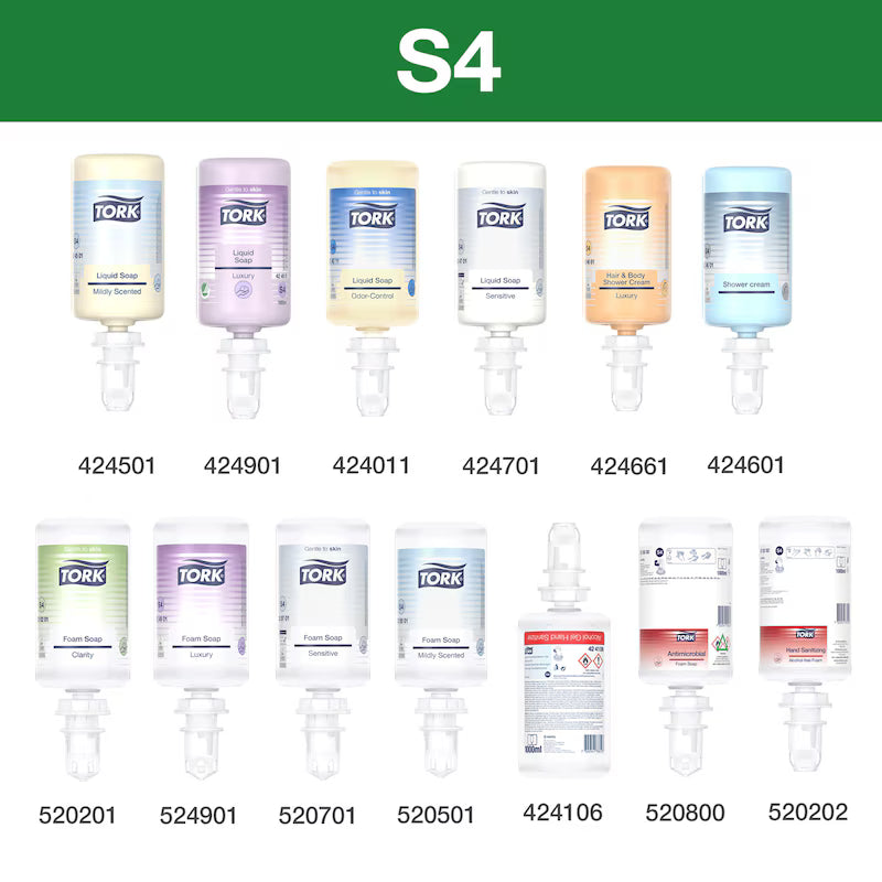 Tork Soap and Sanitizer Dispenser White S4 (564500)